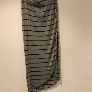 Bobeau gray and black maxi skirt
